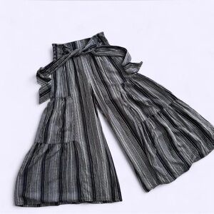 Vintage Angie Navy Striped Super Wide Leg Pants Skirt Style